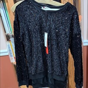 Sequin Black Sweater